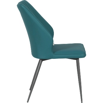 Carmen Трапезен стол laredo 2 y силиконова кожа - син 31 (3532147)