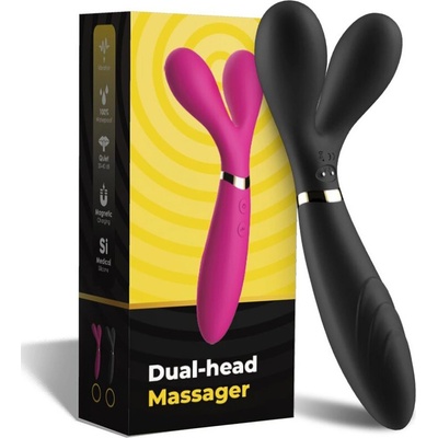 Armony Y Wand Massager & Double Head Black