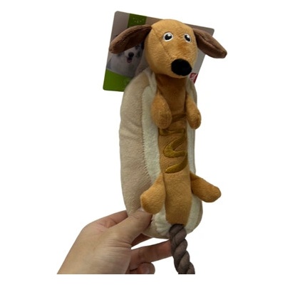 PET Plyšový hotdog s ocáskem 33 cm