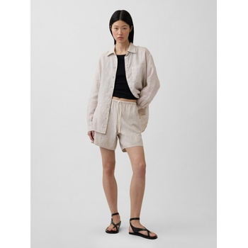 GAP Ленени къси панталони GAP GAP | Bezhov | ЖЕНИ | XS