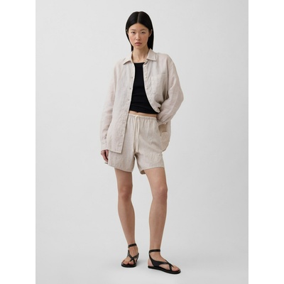 GAP Ленени къси панталони GAP GAP | Bezhov | ЖЕНИ | XS