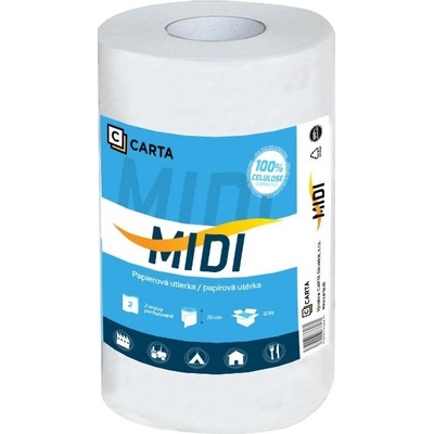 Carta Midi Extra Soft, dvojvrstvové, 50m, 200 útržkov