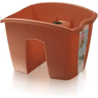 Prosperplast DCRO240-R624 Květináč na balkonové zábradlí Crown 24 terakota
