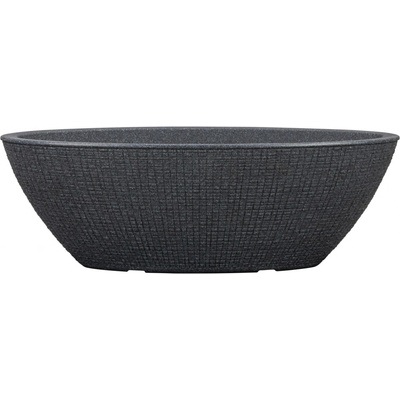 Scheurich Žardiniéra Barceo Oval Stony Black 58,5 x 23,7 x 19,5 cm