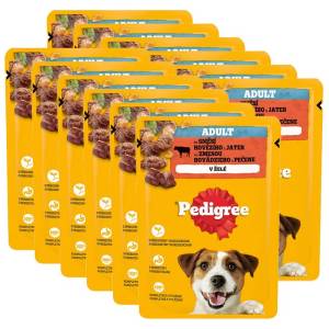 PEDIGREE Adult консерви с говеждо и черен дроб в желе 12 x 100 г