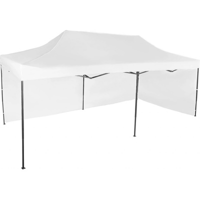 Expodum Nůžkový stan 3x6m ocelový Bílá 2 boční plachty