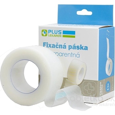 Plus Lekáreň Fixačná páska transparentná 2,5 cm x 9 m cievka 1 ks