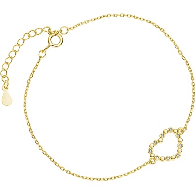 Olivie stříbrný SRDCE GOLD 5210