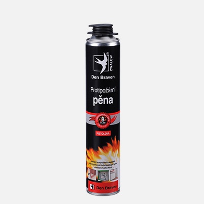 Den Braven Protipožární pěna, pistolová dóza 750 ml, červená