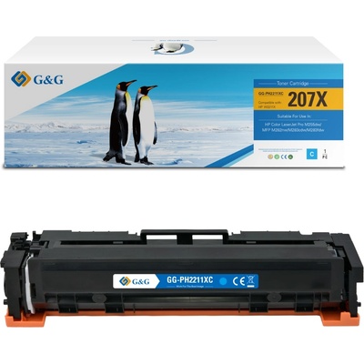 Compatible КАСЕТА ЗА HP Color Laserjet PRO M255dw/MFP M282nw/M283cdw/M283fdw - HIGH CAPACITY - /207X/ - Cyan - W2211X - PN NT-PH2211XC - G&G (NT-PH2211XC)