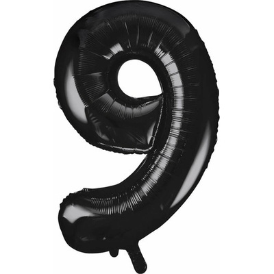 Fóliový balón Číslo 9 čierny
