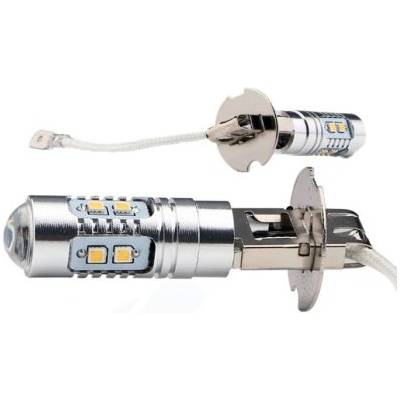 Диодна крушка h3 10w с 10 диода 2323 и лупа