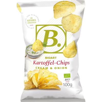 BioArt Bio bramborové chipsy Cream & Onion 100 g