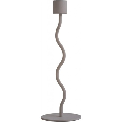 COOEE Design Kovový svícen Curved Taupe 23 cm, béžová barva, kov