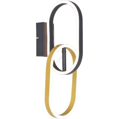 Zuma Line W241145502 - LED стенна лампа RAVON 2xLED/12W/230V черна/златна (ZL0990)