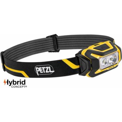 Челник petzl aria 2r, 600 Лумена, Акумулаторна Батерия, Черно/Жълто (e071aa00)