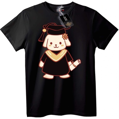 NOONEBRAND Тениска Дипломиращо Куче - XXS, Black