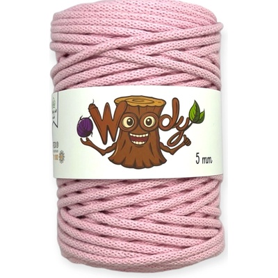 Woody 5 mm – Pudrová růžová (100m)