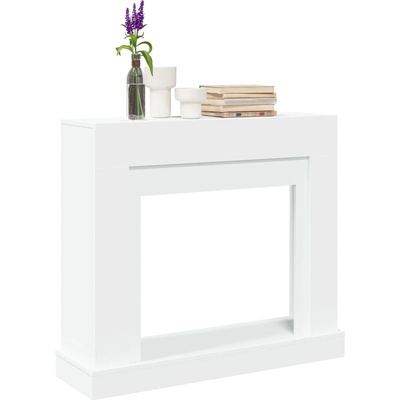 vidaXL Облицовка за камина, бяла, 100x30x87, 5 см, инженерно дърво (854562)