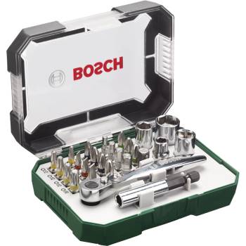 Bosch битове и тресчотки комплект 26 части (2607017322)