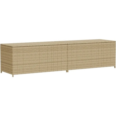 Градински сандък за съхранение, микс бежово, 469 л, полиратан