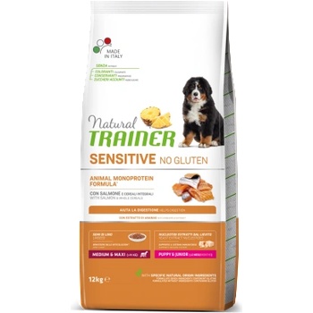 Natural Trainer NT Sensitive Medium and Maxi Puppy Salmon гранули - 12кг