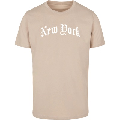 Mister Tee Тениска New York Wording Tee sand XXLUB-MT3070-00208 - Тъмносив, размер XL