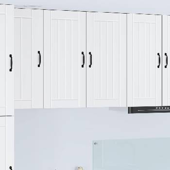vidaXL Стенен шкаф LUCCA Бяло 80 x 31 x 80 см Инженерна дървесина (885055)
