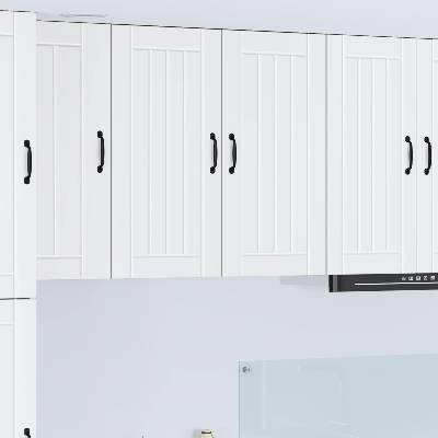 vidaXL Стенен шкаф LUCCA Бяло 80 x 31 x 80 см Инженерна дървесина (885055)