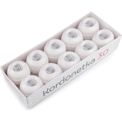 Stoklasa Příze Kordonetka 20 g Balení: 10 ks, Varianta: 8002/30 bílá 8002/30 bílá