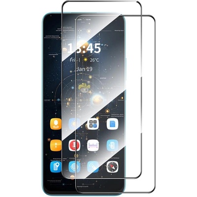 Два броя удароустойчив стъклен протектор за екран марка Enkay за Xiaomi Redmi Note 14S - с черна рамка