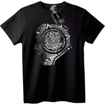NOONEBRAND Тениска с Майски Календар - L, Black