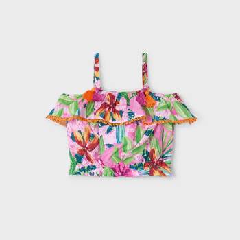 MAYORAL Къс потник циклама с палми за мини момиче Майорал