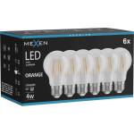 Mexen Vintis 6x LED филаментна крушка E27, A60, 4W, 55 lm, оранжева - L150-E27-04XX-48x06 (L150-E27-04XX-48x06)