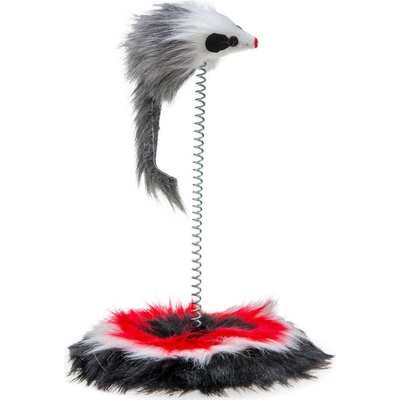 Karlie Flamingo Hračka kočka Myš na pružině 14cm