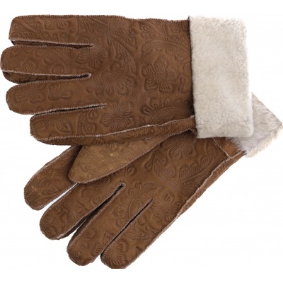 Splus kožešinové rukavice prstové PR158 středně hnědé