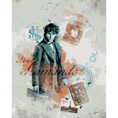 Zuty Koláž mlok scamander fantastická zvířata 40 x 50 cm vypnuté plátno na rám 8596530206293