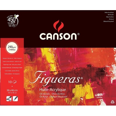 Canson Figueras Oil 290g, 38x46cm, blok 10 listů