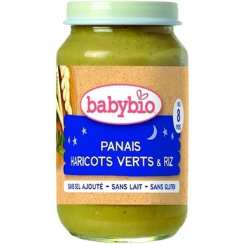 Babybio БИО Зеленчуково пюре с Пащърнак, зелен Фасул и Ориз 200г