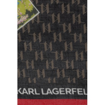 Karl Lagerfeld Копринен тънък шал Karl Lagerfeld IKON MONOGRAM (B1W33032)