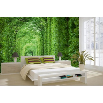 DIMEX ART s. r. o Самозалепваща се флизелинова фототапета зелен тунел 375 x 250 см