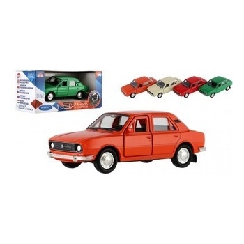 Welly Dromader Auto Škoda Favorit kov plast 11cmna volný chod 4 barvy v krabičce 15x7x7cm 1:34