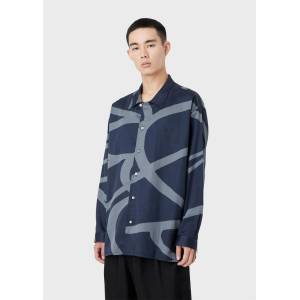 Giorgio Armani Риза с дълъг ръкав Emporio Armani Abstract Print Long Sleeve Shirt - Multi colour