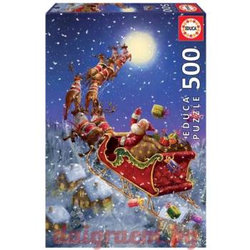 Image 1 of Educa Пъзел educa 19519 - 500 части - Дядо Коледа идва (edu19519)