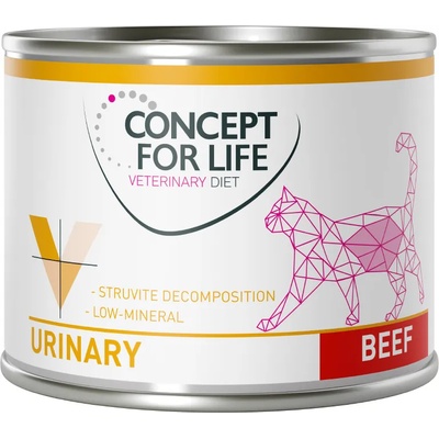 Concept for Life 24x200г Urinary Concept For Life Veterinary Diet, консервирана храна за котки с говеждо