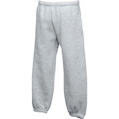 Fruit of the Loom dětské teplákové kalhoty s hlubokýma kapsama šedá melír
