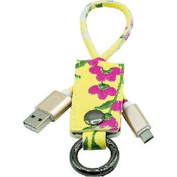 Mizoo K2-03m MicroUSB-USB klíčenka, žlutý