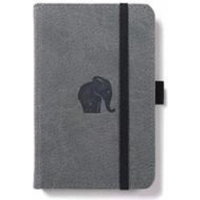 DINGBATS A6 Pocket Wildlife Grey Elephant Notebook - Dotted