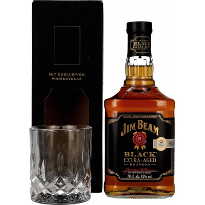 Jim Beam Black Extra Aged 43% 0,7 l (darčekové balenie 1 pohár)