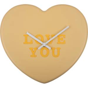 Karlsson Стенен часовник Heart Candy Love You светложълт (KA5985LY)